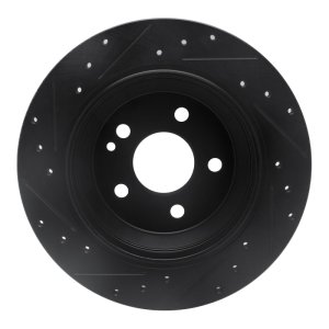 Mercedes-Benz Viano Brake Rotor (1) - Rear Right - R1 Concepts - Drilled & Slotted - Black - `16-`23